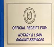 Notary & Loan Signing Receipt Book